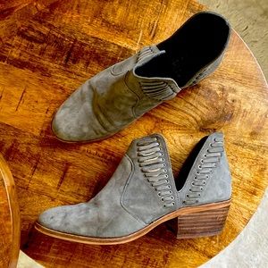 Vince Camuto Grey Leather Ankle Booties